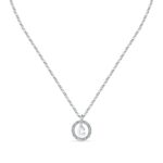 La Petite Story Letter C Steel Necklace With Clear Crystal LPS10ASF11 For Women