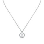 La Petite Story Letter E Steel Necklace With Clear Crystal LPS10ASF13 For Women