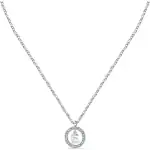 La Petite Story Letter E Steel Necklace With Clear Crystal LPS10ASF13 For Women