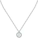 La Petite Story Letter G Steel Necklace With Clear Crystal LPS10ASF15 For Women