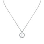 La Petite Story Letter I Steel Necklace With Clear Crystal LPS10ASF16 For Women