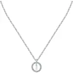 La Petite Story Letter I Steel Necklace With Clear Crystal LPS10ASF16 For Women