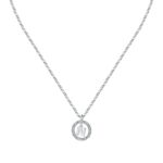 La Petite Story Letter N Steel Necklace With Clear Crystal LPS10ASF19 For Women