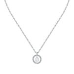 La Petite Story Letter O Steel Necklace With Clear Crystal LPS10ASF20 For Women