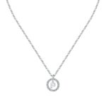 La Petite Story Letter P Steel Necklace With Clear Crystal LPS10ASF21 For Women