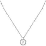 La Petite Story Letter P Steel Necklace With Clear Crystal LPS10ASF21 For Women