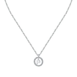 La Petite Story Letter P Steel Necklace With Clear Crystal LPS10ASF21 For Women