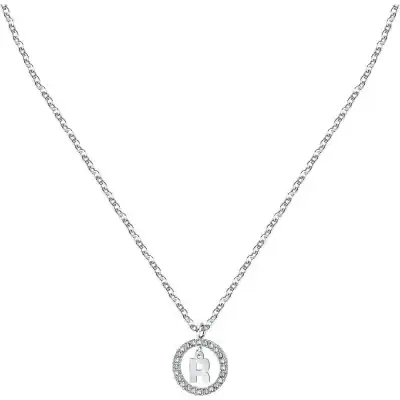 La Petite Story Letter R Steel Necklace With Clear Crystal LPS10ASF22 For Women