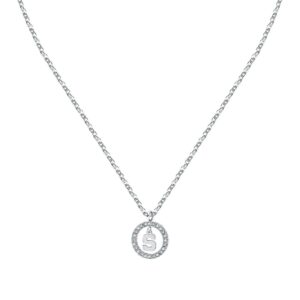 La Petite Story Letter S Steel Necklace With Clear Crystal LPS10ASF23 For Women