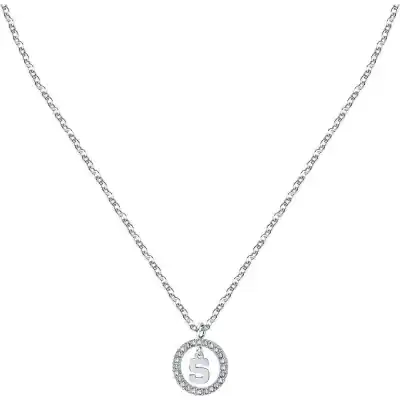 La Petite Story Letter S Steel Necklace With Clear Crystal LPS10ASF23 For Women