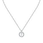 La Petite Story Letter T Steel Necklace With Clear Crystal LPS10ASF24 For Women