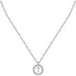 La Petite Story Letter T Steel Necklace With Clear Crystal LPS10ASF24 For Women