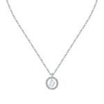 La Petite Story Letter U Steel Necklace With Clear Crystal LPS10ASF25 For Women