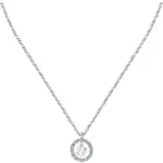 La Petite Story Letter U Steel Necklace With Clear Crystal LPS10ASF25 For Women