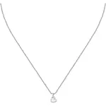 La Petite Story Silver Necklace With White Heart Zircons LPS10AWV31 For Women