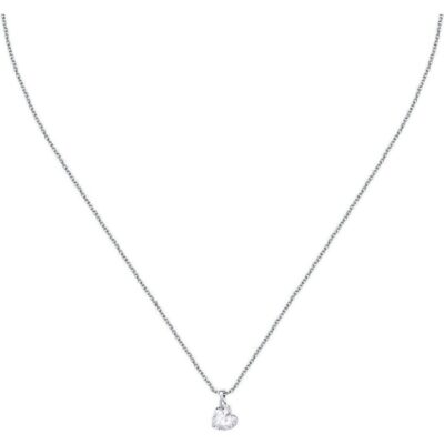 La Petite Story Silver Necklace With White Heart Zircons LPS10AWV31 For Women