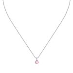 La Petite Story Silver Necklace With Pink Heart Zircon LPS10AWV33 For Women