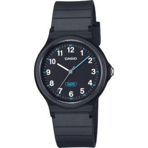 Casio Pop Analog Black Bio Based Resin Strap Black Dial Quartz LQ-24B-1B Women's Watch