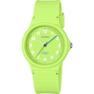 Casio Pop Analog Lime Green Bio Based Resin Strap Lime Green Dial Quartz LQ-24B-3B Women's Watch