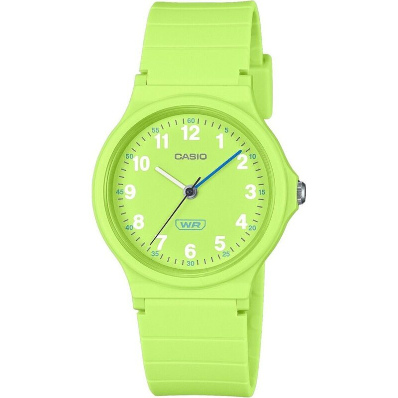 Casio Pop Analog Lime Green Bio Based Resin Strap Lime Green Dial Quartz LQ-24B-3B Women's Watch