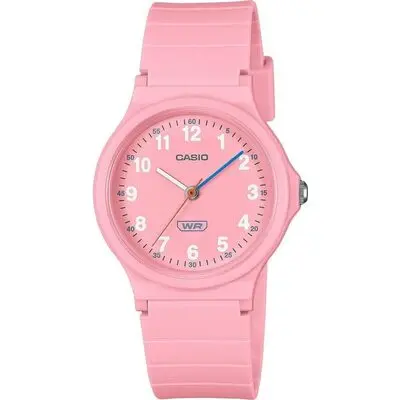 Casio Pop Analog Pink Bio Based Resin Strap Pink Dial Quartz LQ-24B-4B Women's Watch