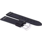 Black Ratio Brand Leather Watch Strap 22mm
