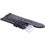 Ratio Ls16 Black Leather Watch Strap 22mm