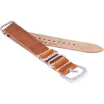 Brown Ratio Brand Leather Watch Strap 22mm