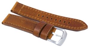 Brown Ratio Brand Leather Watch Strap 22mm For SKX007