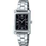 Casio Standard Analog Stainless Steel Black Dial Quartz LTP-1234DD-1A Women's Watch
