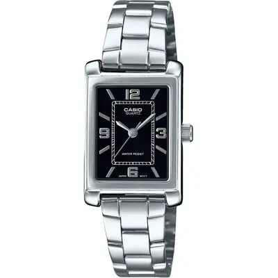 Casio Standard Analog Stainless Steel Black Dial Quartz LTP-1234DD-1A Women's Watch