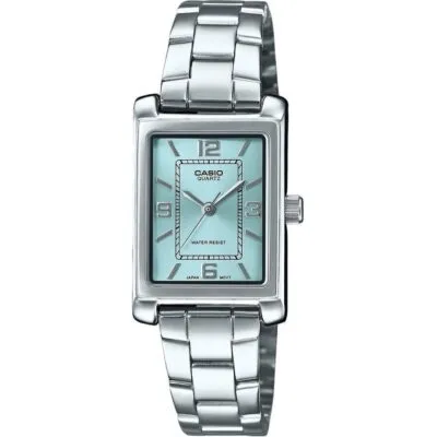 Casio Standard Analog Stainless Steel Aqua Blue Dial Quartz LTP-1234DD-2A Women's Watch