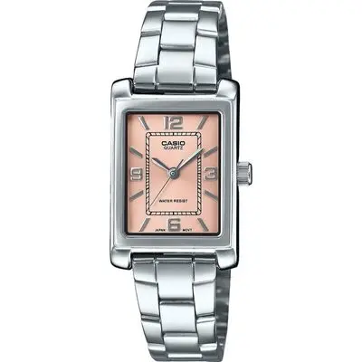 Casio Standard Analog Stainless Steel Pink Dial Quartz LTP-1234DD-4A Women's Watch