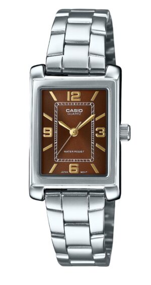 Casio Standard Analog Stainless Steel Brown Dial Quartz LTP-1234DD-5A Women's Watch