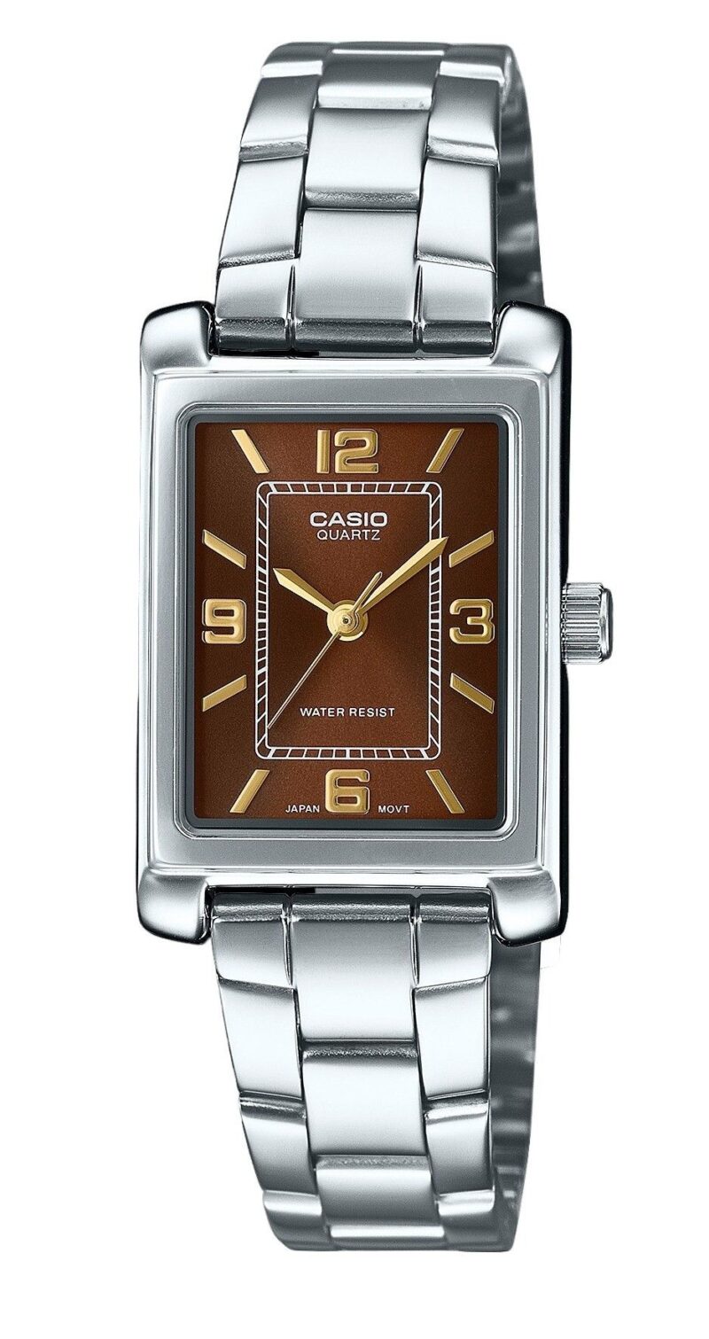 Casio Standard Analog Stainless Steel Brown Dial Quartz LTP-1234DD-5A Women's Watch