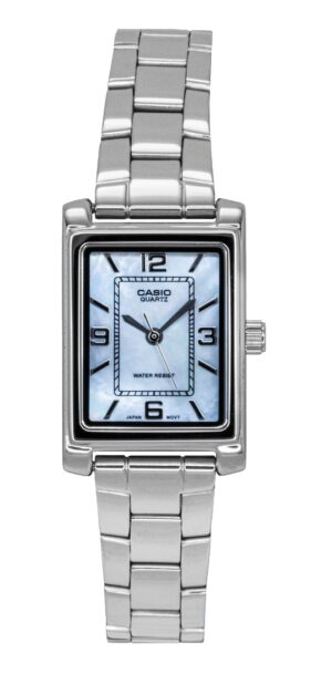 Casio Standard Analog Stainless Steel Mother Of Pearl Dial Quartz LTP-1234DS-2A Women's Watch