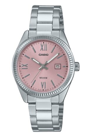 Casio Standard Analog Stainless Steel Pink Dial Quartz LTP-1302DD-4A1V Women's Watch