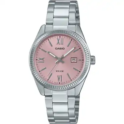 Casio Standard Analog Stainless Steel Pink Dial Quartz LTP-1302DD-4A1V Women's Watch