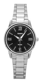 Casio Analog Stainless Steel Black Dial Quartz LTP-1303DD-1AV Women's Watch