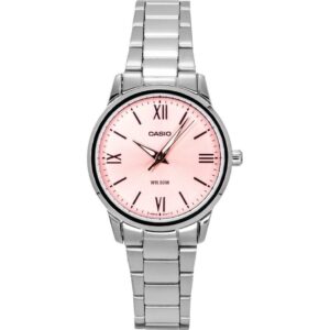 Casio Analog Stainless Steel Pink Dial Quartz LTP-1303DD-4AV Women's Watch