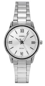 Casio Analog Stainless Steel Silver Dial Quartz LTP-1303DD-7AV Women's Watch