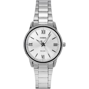 Casio Analog Stainless Steel Silver Dial Quartz LTP-1303DD-7AV Women's Watch