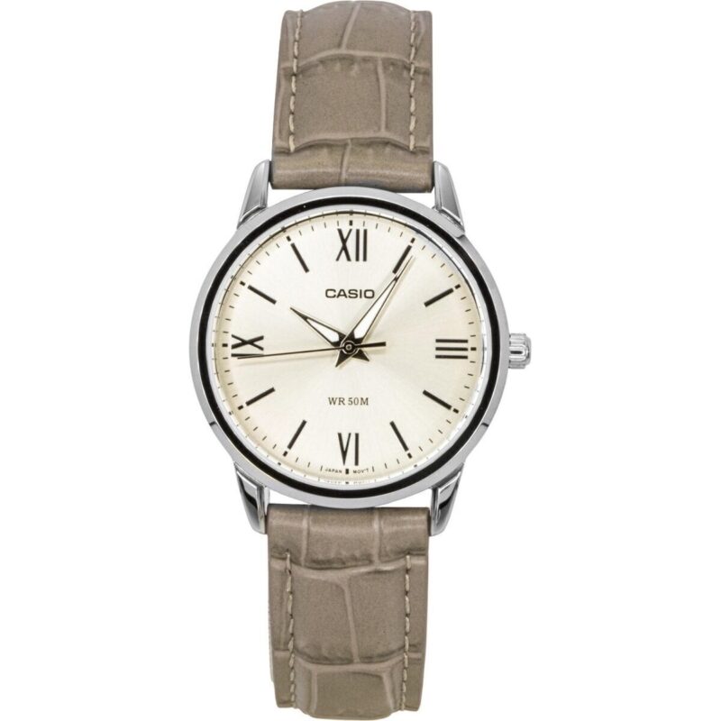 Casio Analog Leather Strap Gold Dial Quartz LTP-1303LL-7AV Women's Watch