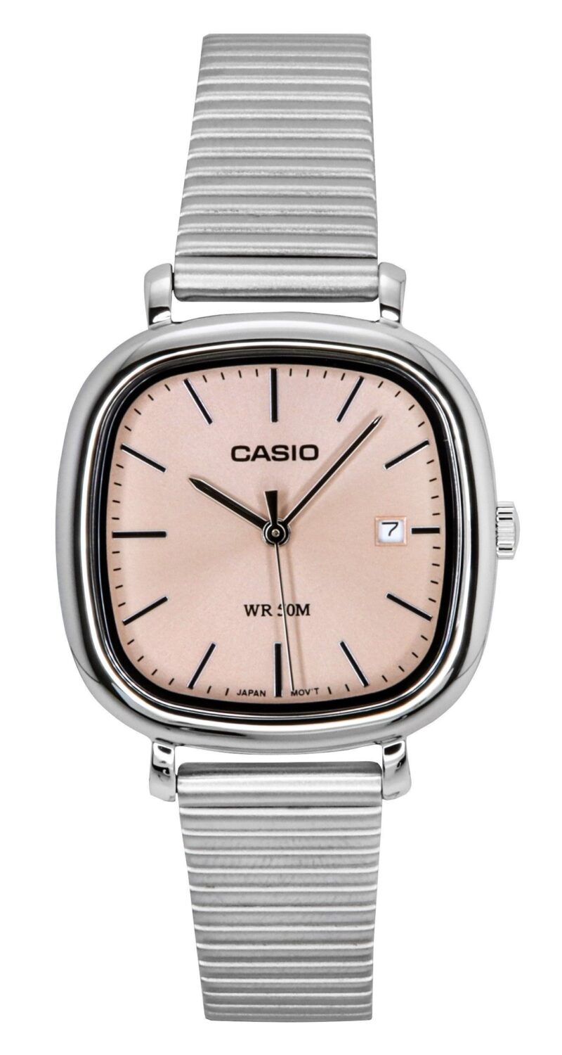 Casio Standard Analog Stainless Steel Salmon Dial Quartz LTP-B166D-4AV Women's Watch
