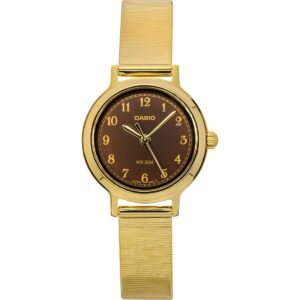 Casio Standard Analog Gold Tone Stainless Steel Brown Dial Quartz LTP-B170G-5BV Women's Watch