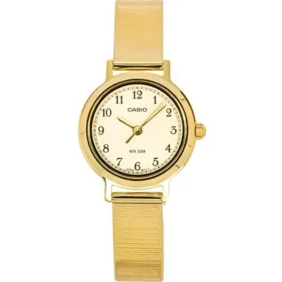 Casio Standard Analog Gold Tone Stainless Steel Cream Dial Quartz LTP-B170G-9BV Women's Watch