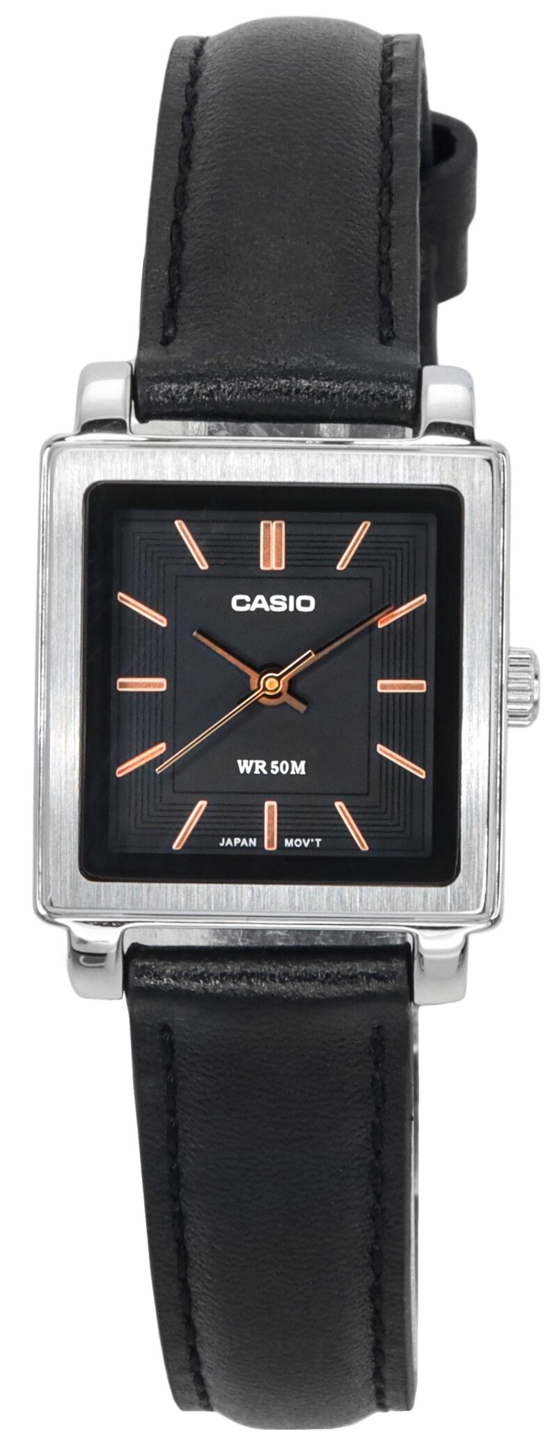 Casio Standard Analog Leather Strap Black Dial Quartz LTP-E176L-1A Women's Watch