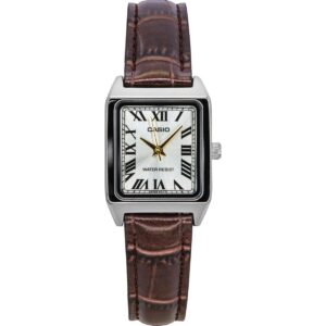 Casio Standard Analog Leather Strap Silver Dial Quartz LTP-V007L-9B Women's Watch