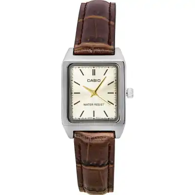 Casio Standard Analog Leather Strap Ivory Dial Quartz LTP-V007L-9E Women's Watch