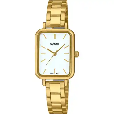 Casio Standard Analog Gold Tone Stainless Steel White Dial Quartz LTP-V009G-7E Women's Watch